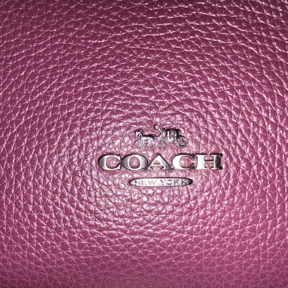 NWOT COACH BURGUNDY (Wine) TRI-FOLD BAG - Picture 2 of 11